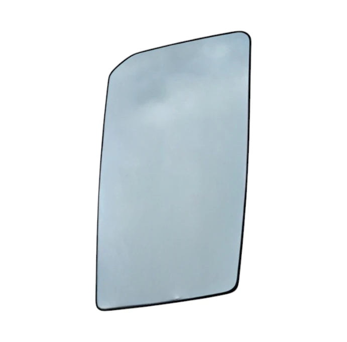 Rückansicht des DAF XF XG Hauptspiegelglases mit Konvex-Wölbung und elektrischen Anschlüssen für die Heizfunktion.