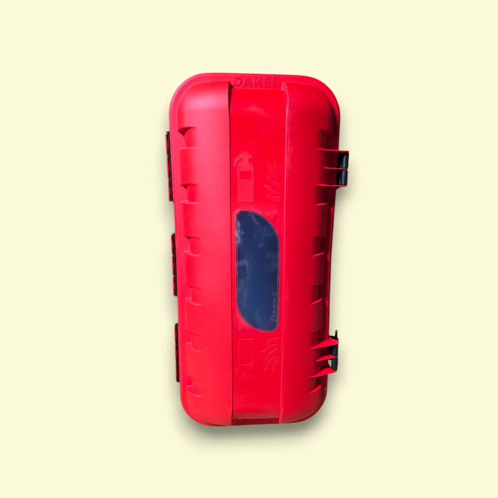 DAKEN Feuerlöscherkasten rot für 6 kg Feuerlöscher LKW