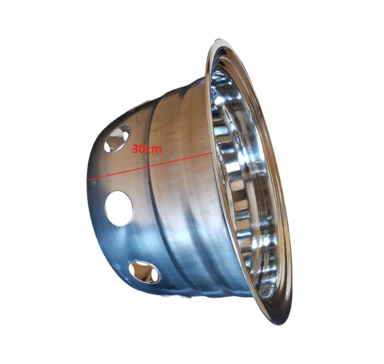 22,5" Tiefbett Radabdeckung Edelstahl