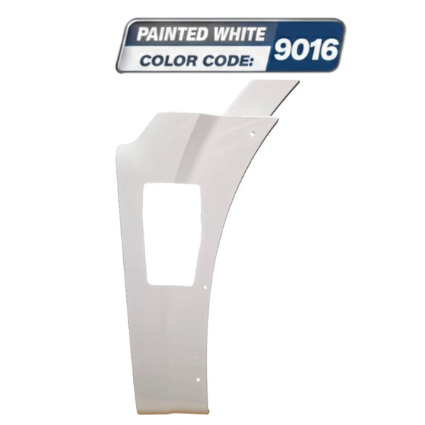 Radlaufverkleidung vorne rechts lackiert Weiß RAL 9016 für MAN TGX TG3 mit Distronic-Aussparung
