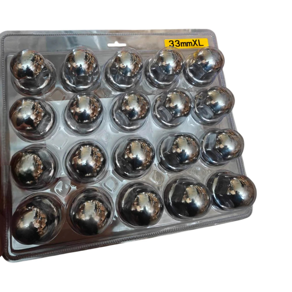 Radmutterkappen 33mm XL – 20 Stück Packung passend für LKW