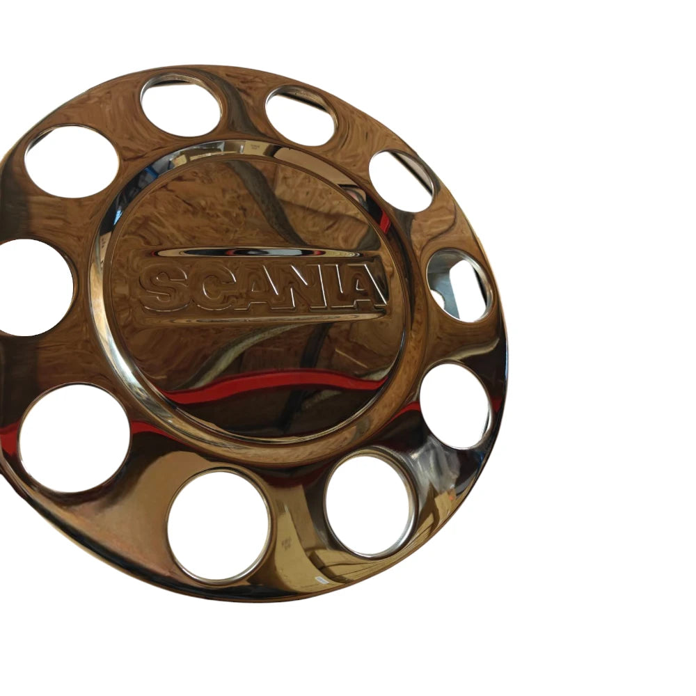 Radzierblende 22,5" Edelstahl mit Scania Logo passend für LKW