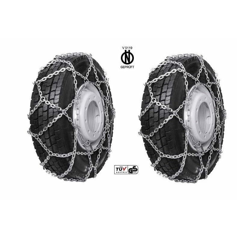 ALASKA X-TYPE LKW Schneeketten 315/60-22.5 auf Reifen montiert